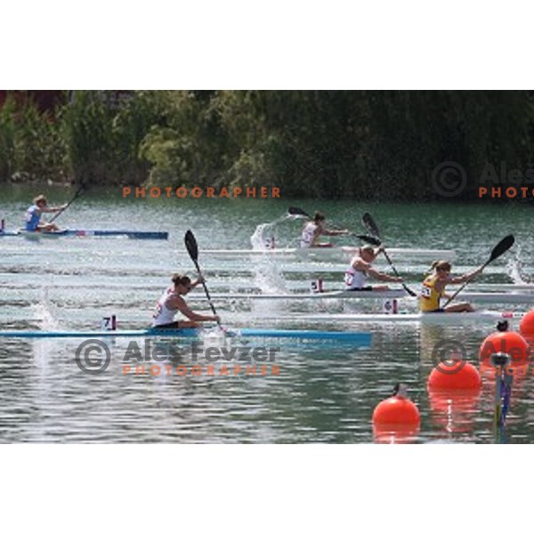 Spela Ponomarenko Janic of Slovenia races in Kayak Single 200 meters women in Canoe Sprint in Mingachevir during Baku 2015 First European Games, Azerbaijan on June 15, 2015