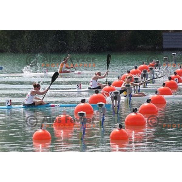 Spela Ponomarenko Janic of Slovenia races in Kayak Single 200 meters women in Canoe Sprint in Mingachevir during Baku 2015 First European Games, Azerbaijan on June 15, 2015