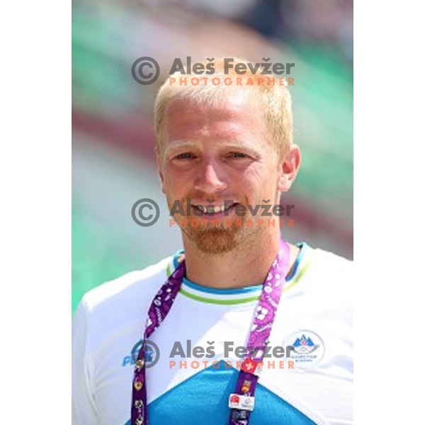 Jost Zakrajsek of Slovenia in Canoe Sprint in Mingachevir during Baku 2015 First European Games, Azerbaijan on June 15, 2015