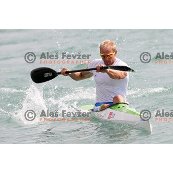 Jost Zakrajsek of Slovenia in Canoe Sprint in Mingachevir during Baku 2015 First European Games, Azerbaijan on June 15, 2015