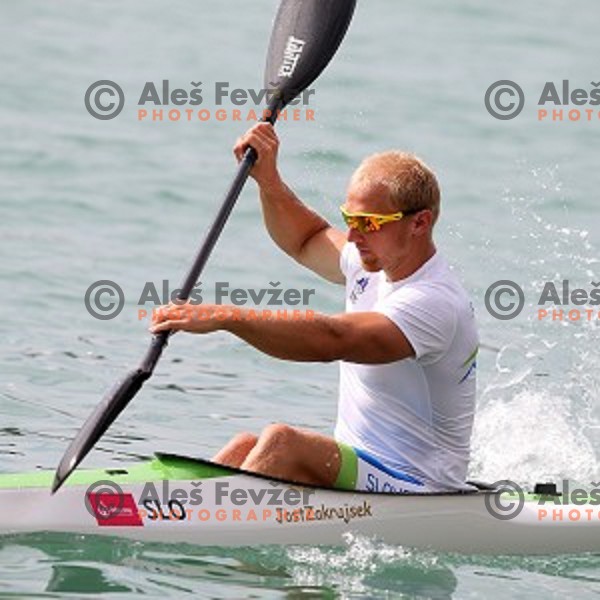 Jost Zakrajsek of Slovenia in Canoe Sprint in Mingachevir during Baku 2015 First European Games, Azerbaijan on June 15, 2015