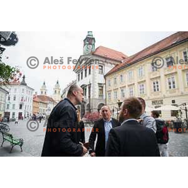 Jure Zdovc, head coach of Slovenia Basketball team during press conference of KZS in Ljubljana, on June 16th.