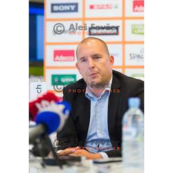 Jure Zdovc, head coach of Slovenia Basketball team during press conference of KZS in Ljubljana, on June 16th.