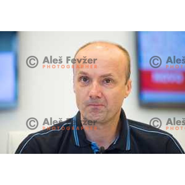 Jure Zdovc, head coach of Slovenia Basketball team during press conference of KZS in Ljubljana, on June 16th.