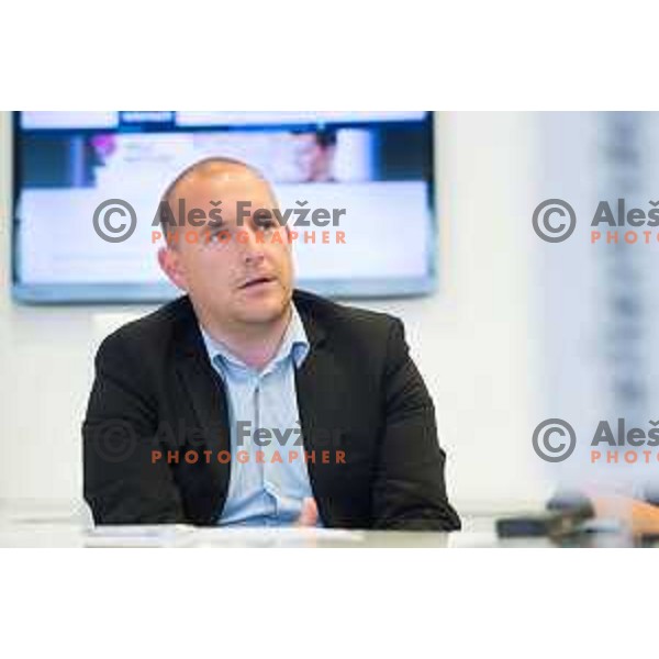 Matej Avanzo of Slovenia Basketball team during press conference of KZS in Ljubljana, on June 16th.