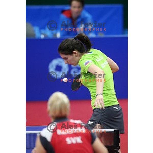Alex Galic of Slovenia in first round action at table tournament in Baku Sports Hall during Baku 2015 First European Games, Azerbaijan on June 16, 2015