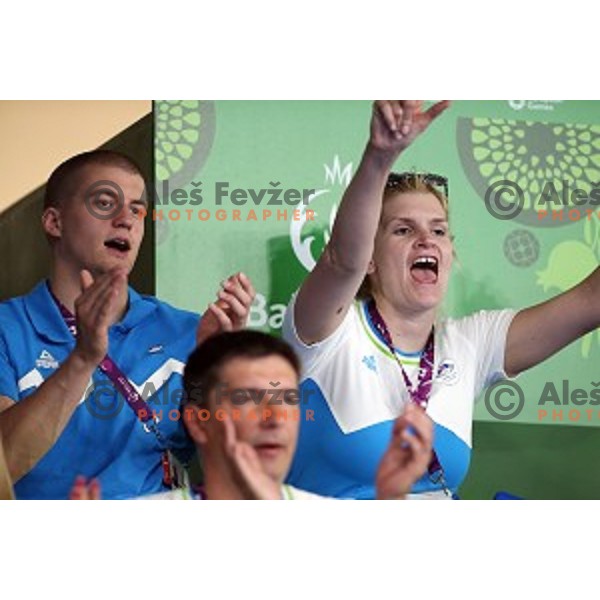 Ivan Trajkovic and Nusa Rajher of Slovenia during First European Games Baku 2015, Azerbaijan on June 18, 2015