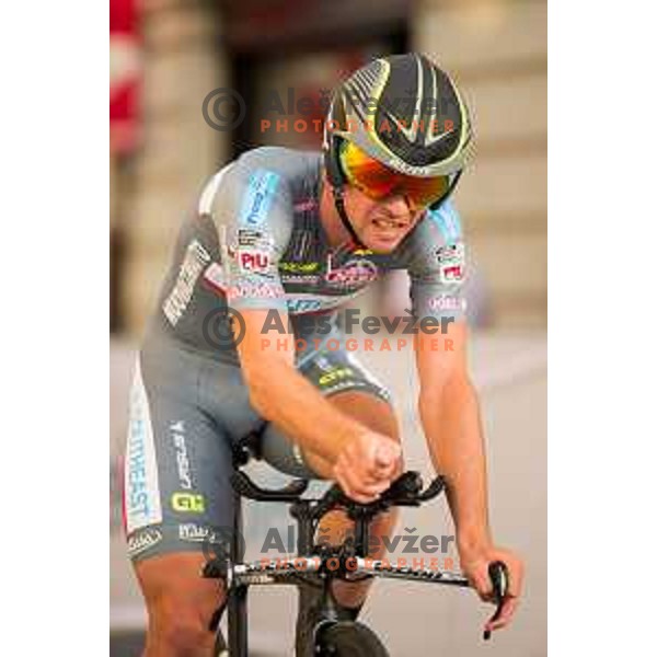 Francesco Gavazzi of team SouthEastin action during 1st Stage of 22. Tour of Slovenia, 8,8 km time trial in center of Ljubljana, Slovenia, on June 18th, 2015