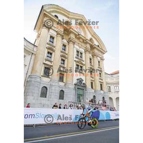 Luca Wackertmann of team Southeast in action during 1st Stage of 22. Tour of Slovenia, 8,8 km time trial in center of Ljubljana, Slovenia, on June 18th, 2015
