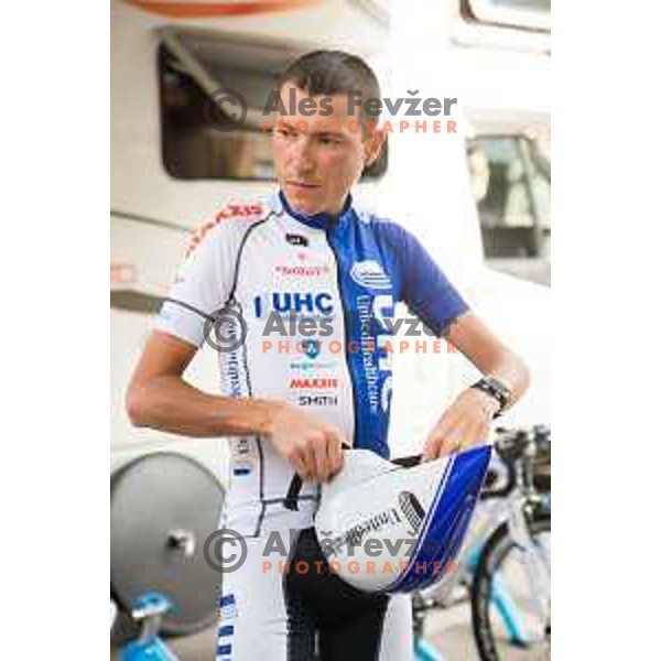 Janez Brajkovic of team UnitedHealtCare in action during 1st Stage of 22. Tour of Slovenia, 8,8 km time trial in center of Ljubljana, Slovenia, on June 18th, 2015
