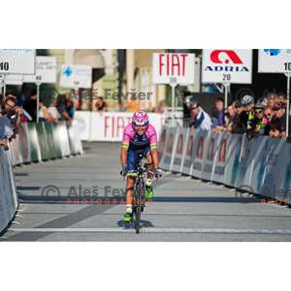 Roberto Ferrari of team Lampre - Merida in action during 1st Stage of 22. Tour of Slovenia, 8,8 km time trial in center of Ljubljana, Slovenia, on June 18th, 2015