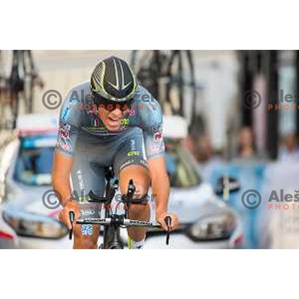 Andera Fedi of team SouthEast in action during 1st Stage of 22. Tour of Slovenia, 8,8 km time trial in center of Ljubljana, Slovenia, on June 18th, 2015