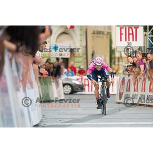 Jan Polanc of team Lampre - Merida in action during 1st Stage of 22. Tour of Slovenia, 8,8 km time trial in center of Ljubljana, Slovenia, on June 18th, 2015