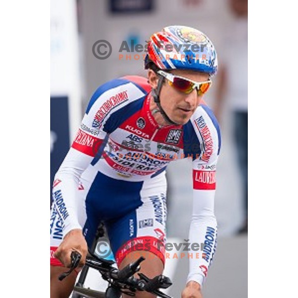 in action during 1st Stage of 22. Tour of Slovenia, 8,8 km time trail in center of Ljubljana, Slovenia, on January 30th, 2012