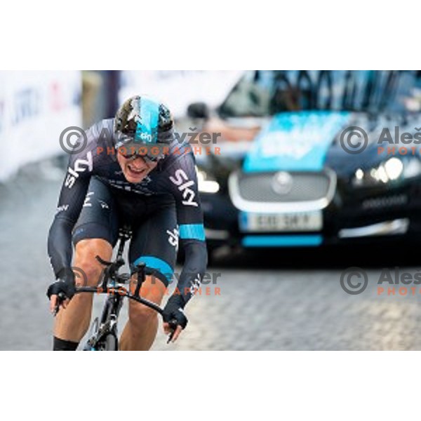 Andrew Fenn of Team SKY in action during 1st Stage of 22. Tour of Slovenia, 8,8 km time trial in center of Ljubljana, Slovenia, on June 18th, 2015