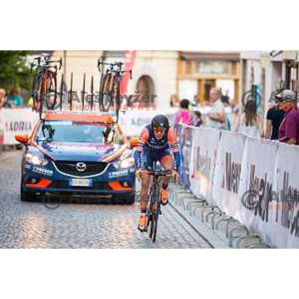 in action during 1st Stage of 22. Tour of Slovenia, 8,8 km time trail in center of Ljubljana, Slovenia, on January 30th, 2012