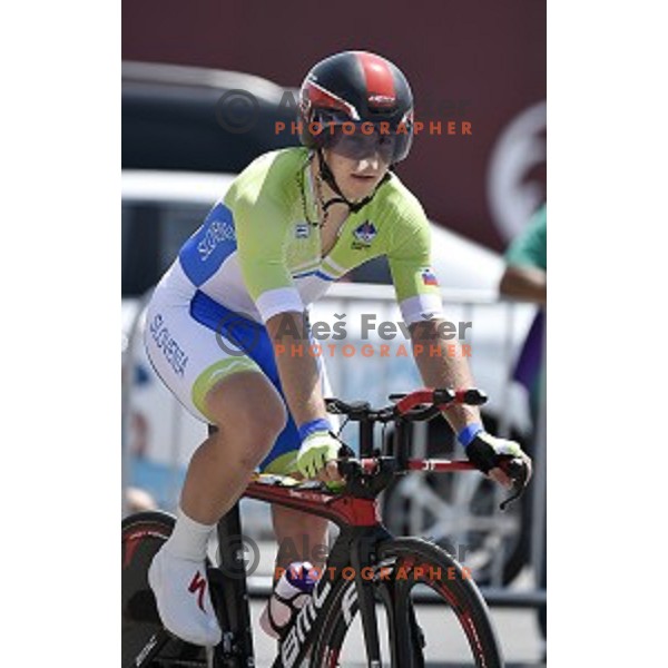 Jan Tratnik of Slovenia competes at Men\'s Time trial at Bligah Beach during First European Games Baku 2015, Azerbaijan on June 18, 2015
