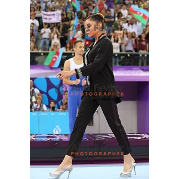 Mehriban Aliyeva, CEO of the Games during Artistic Gymnastics at First European Games Baku 2015 in National Gymnastics Arena in Baku, Azerbaijan on June 20, 2015