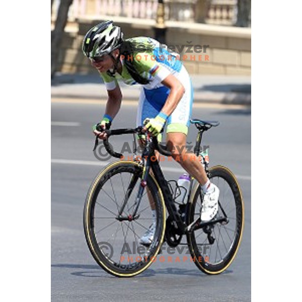 Ursa Pintar of Slovenia during Women\'s road race 120 km at First European Games Baku 2015, Azerbaijan on June 20, 2015
