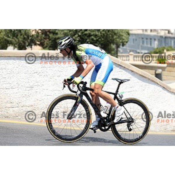 Ursa Pintar of Slovenia during Women\'s road race 120 km at First European Games Baku 2015, Azerbaijan on June 20, 2015