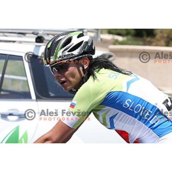 Ursa Pintar of Slovenia during Women\'s road race 120 km at First European Games Baku 2015, Azerbaijan on June 20, 2015