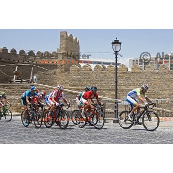 Matej Mugerli of Slovenia during Men\'s road race 215 km at First European Games Baku 2015, Azerbaijan on June 21, 2015