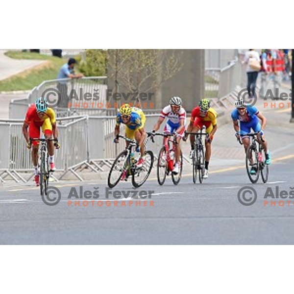 Luis Leon Sanchez Gil, winner of Men\'s road race 215 km at First European Games Baku 2015, Azerbaijan on June 21, 2015