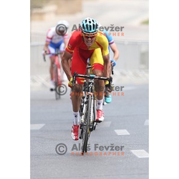 Luis Leon Sanchez Gil, winner of Men\'s road race 215 km at First European Games Baku 2015, Azerbaijan on June 21, 2015