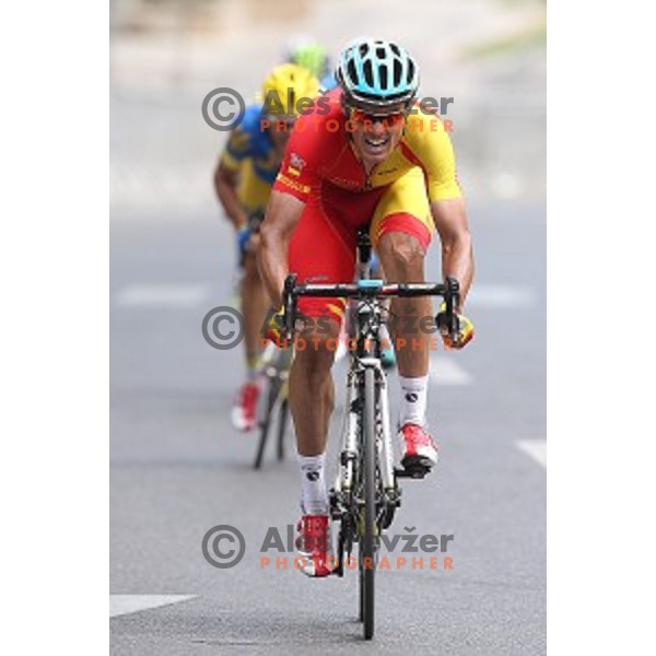 Luis Leon Sanchez Gil, winner of Men\'s road race 215 km at First European Games Baku 2015, Azerbaijan on June 21, 2015