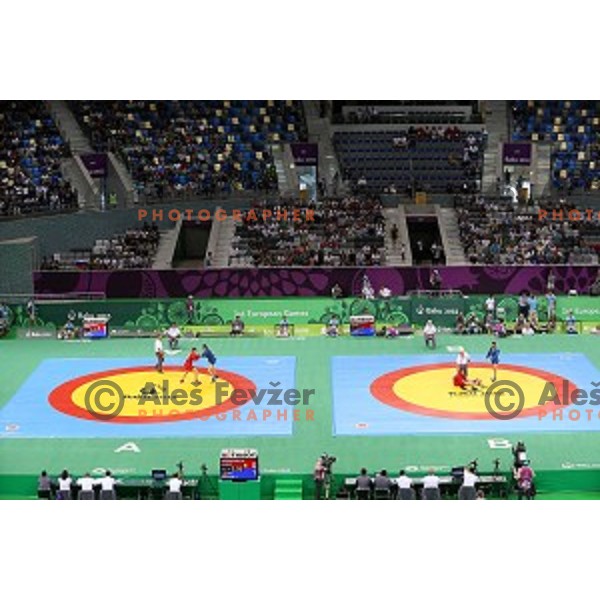 eight-finals of Sambo Men\'s - 74 kg at First European Games Baku 2015 in Heydar Aliyev Arena in Baku, Azerbaijan on June 22, 2015