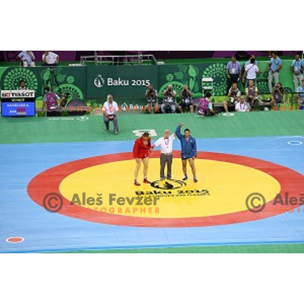 eight-finals of Sambo Men\'s - 74 kg at First European Games Baku 2015 in Heydar Aliyev Arena in Baku, Azerbaijan on June 22, 2015