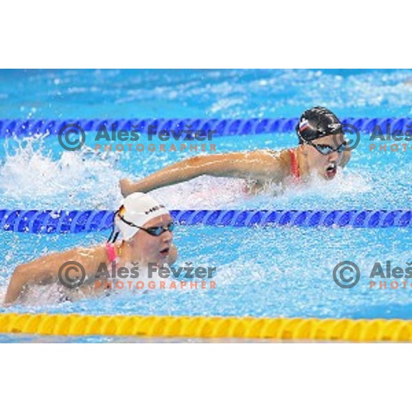 Diana Naglic of Slovenia swims in qualification at First European Games Baku 2015 in Baku Aquatics Centre, Azerbaijan on June 23, 2015