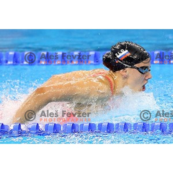 Diana Naglic of Slovenia swims in qualification at First European Games Baku 2015 in Baku Aquatics Centre, Azerbaijan on June 23, 2015