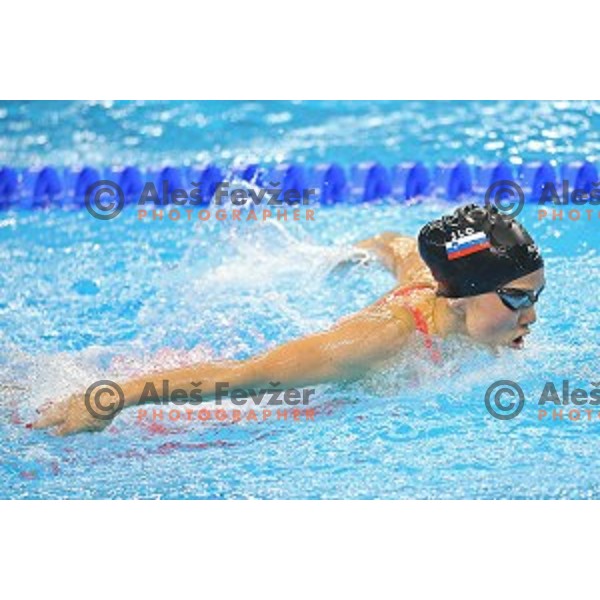 Gaja Kristan of Slovenia swims in qualification at First European Games Baku 2015 in Baku Aquatics Centre, Azerbaijan on June 23, 2015