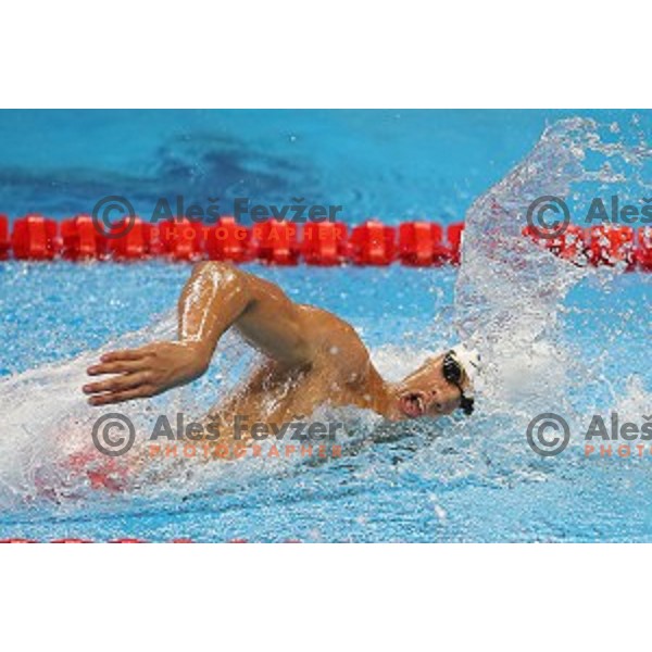 Grega Popovic of Slovenia swims in qualification at First European Games Baku 2015 in Baku Aquatics Centre, Azerbaijan on June 23, 2015