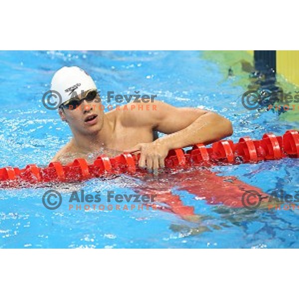 Grega Popovic of Slovenia swims in qualification at First European Games Baku 2015 in Baku Aquatics Centre, Azerbaijan on June 23, 2015