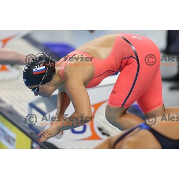 Izabela Milanez of Slovenia swims in qualification at First European Games Baku 2015 in Baku Aquatics Centre, Azerbaijan on June 23, 2015
