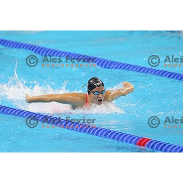 Izabela Milanez of Slovenia swims in qualification at First European Games Baku 2015 in Baku Aquatics Centre, Azerbaijan on June 23, 2015