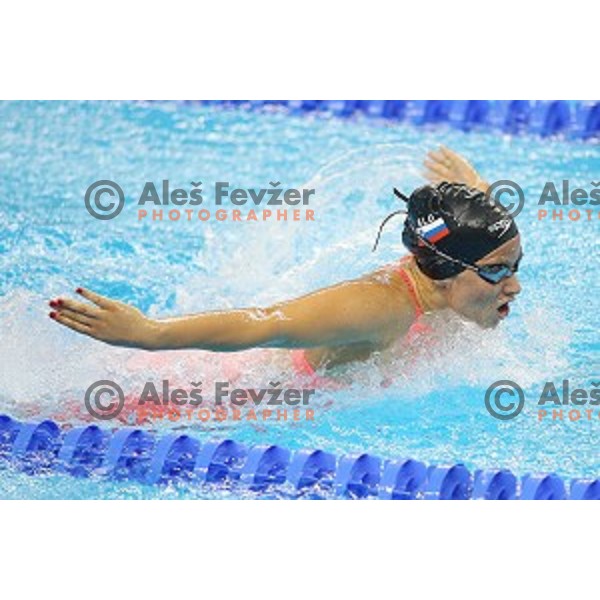 Izabela Milanez of Slovenia swims in qualification at First European Games Baku 2015 in Baku Aquatics Centre, Azerbaijan on June 23, 2015