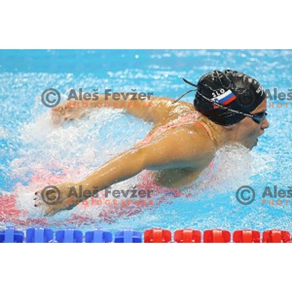 Izabela Milanez of Slovenia swims in qualification at First European Games Baku 2015 in Baku Aquatics Centre, Azerbaijan on June 23, 2015