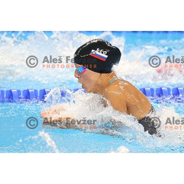 Tara Vovk of Slovenia swims in qualification at First European Games Baku 2015 in Baku Aquatics Centre, Azerbaijan on June 23, 2015