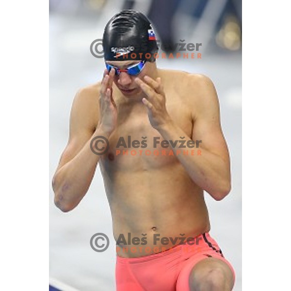 Blaz Demsar of Slovenia swims in qualification at First European Games Baku 2015 in Baku Aquatics Centre, Azerbaijan on June 23, 2015