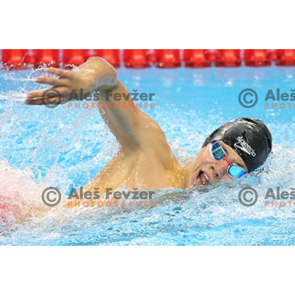 Blaz Demsar of Slovenia swims in qualification at First European Games Baku 2015 in Baku Aquatics Centre, Azerbaijan on June 23, 2015