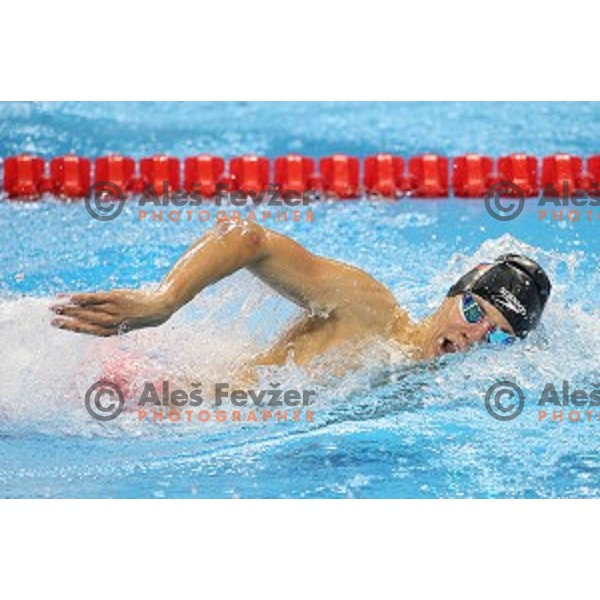 Blaz Demsar of Slovenia swims in qualification at First European Games Baku 2015 in Baku Aquatics Centre, Azerbaijan on June 23, 2015