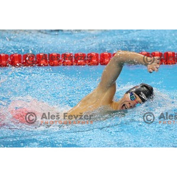 Blaz Demsar of Slovenia swims in qualification at First European Games Baku 2015 in Baku Aquatics Centre, Azerbaijan on June 23, 2015