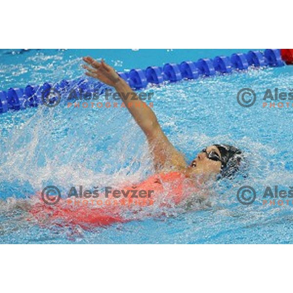 Gaja Kristan of Slovenia swims in qualification at First European Games Baku 2015 in Baku Aquatics Centre, Azerbaijan on June 23, 2015