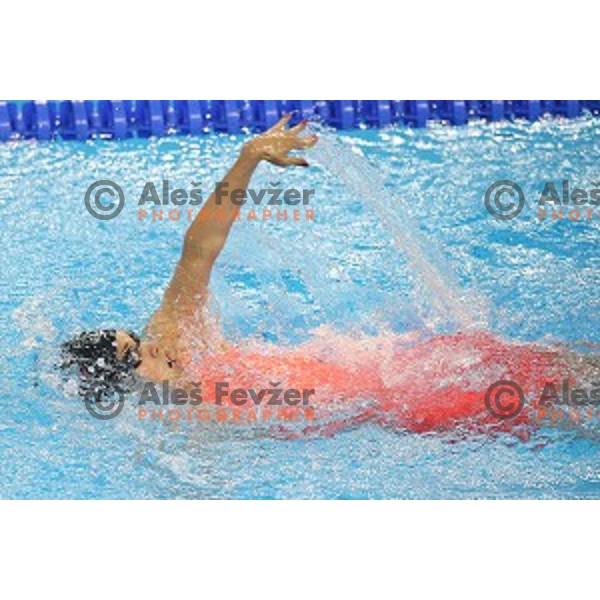 Gaja Kristan of Slovenia swims in qualification at First European Games Baku 2015 in Baku Aquatics Centre, Azerbaijan on June 23, 2015