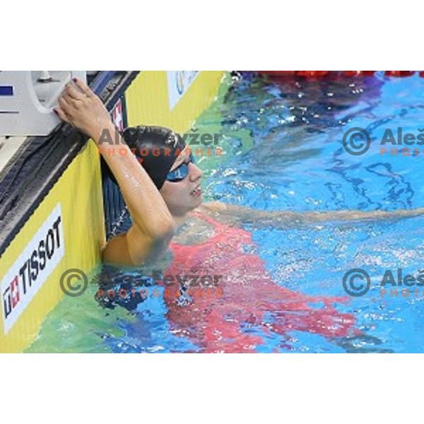 Ava Schollmayer of Slovenia swims in qualification at First European Games Baku 2015 in Baku Aquatics Centre, Azerbaijan on June 23, 2015