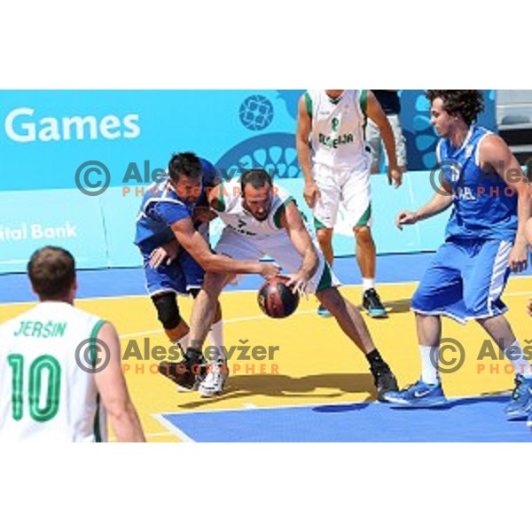 Basketball match 3x3 Slovenia-Israel at First European Games Baku 2015 in European Games Park, Azerbaijan on June 23, 2015