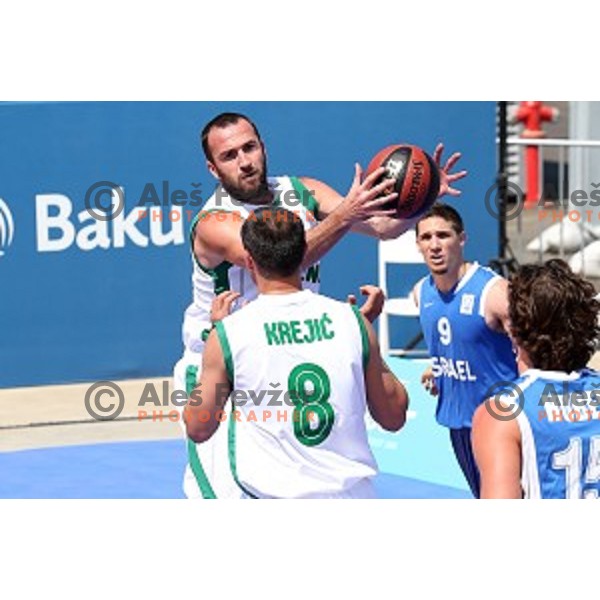 Basketball match 3x3 Slovenia-Israel at First European Games Baku 2015 in European Games Park, Azerbaijan on June 23, 2015